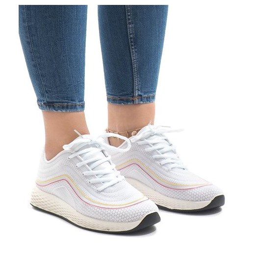 Buty sportowe damskie Butymodne w stylu casual młodzieżowe bez wzorów wiązane 