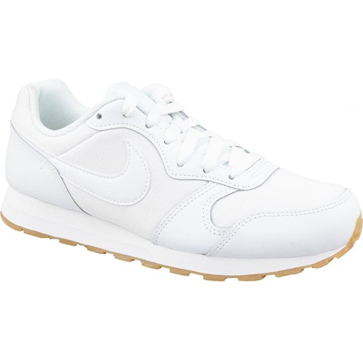 Buty sportowe damskie Nike md runner białe na wiosnę wiązane bez wzorów1 
