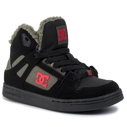 Sneakersy DC - Youth Pure High Top Wnt ADBS100245 Black/Olive Dc Shoes  35 eobuwie.pl