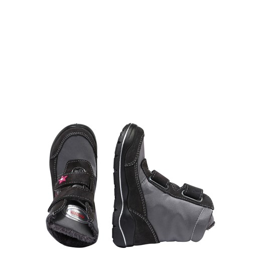 Buty zimowe dziecięce czarne Ricosta na rzepy skórzane śniegowce 