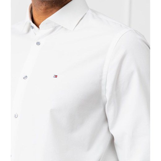 Koszula męska biała Tommy Hilfiger bez wzorów casualowa 