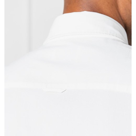 Koszula męska Calvin Klein z klasycznym kołnierzykiem biała bez wzorów elegancka z długimi rękawami 