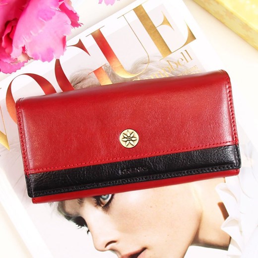 Skórzany portfel damski KRENIG Scarlet 13051 czerwony