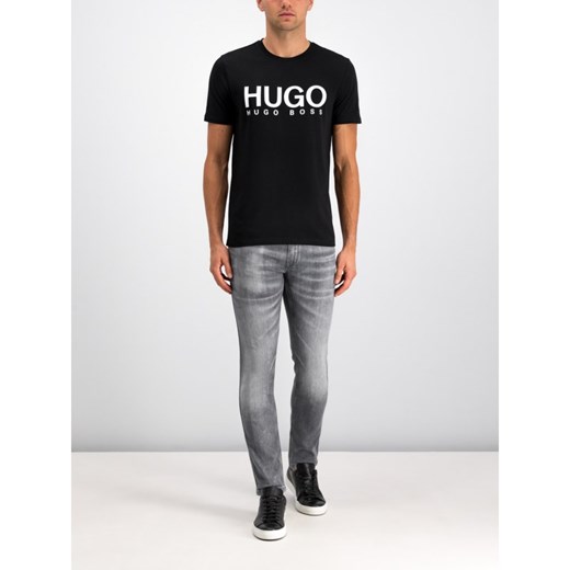 T-shirt męski czarny Hugo Boss z krótkim rękawem 