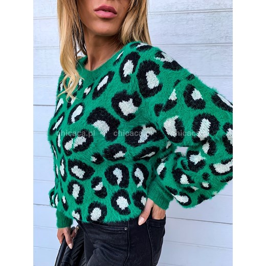 SWETER PANTHER GREEN    chicaca