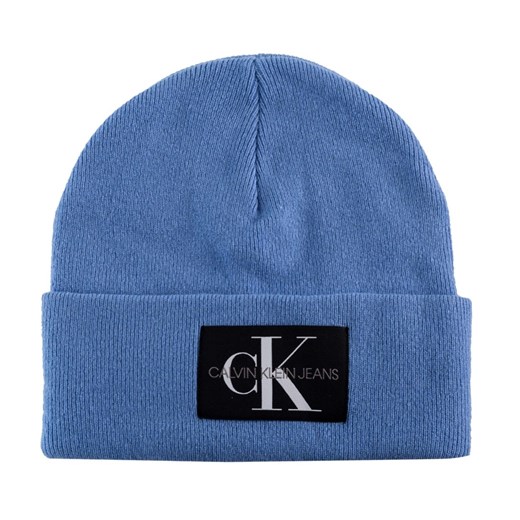 Calvin Klein niebieskie unisex czapka J Basic Knitted Beanie Lake Blue  Calvin Klein  Differenta.pl