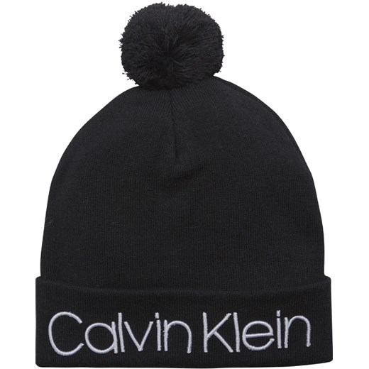 Calvin Klein czarne unisex czapka Pop Pom Beanie Black z pomponem Calvin Klein   Differenta.pl