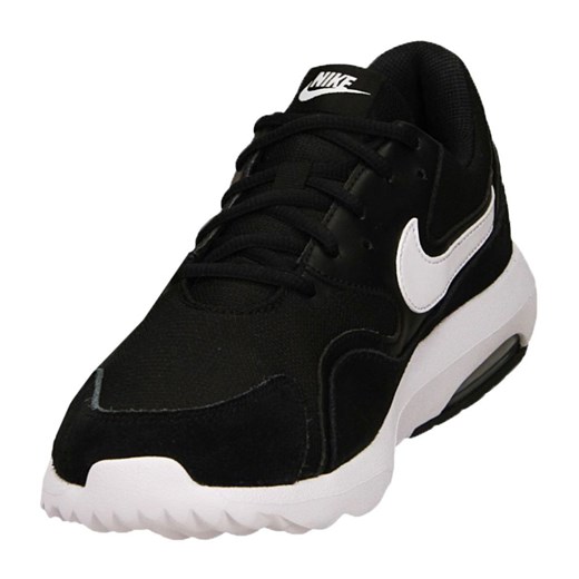 Buty sportowe męskie Nike sznurowane czarne na jesień skórzane 