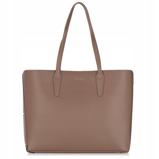 Shopper bag Ochnik brązowa na ramię bez dodatków matowa duża elegancka 