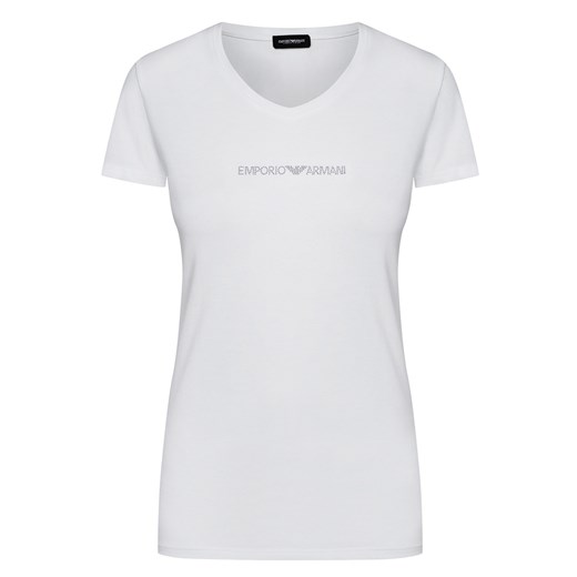 Emporio Armani bluzka damska biała z krótkim rękawem 