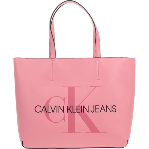 Shopper bag Calvin Klein młodzieżowa na ramię bez dodatków 