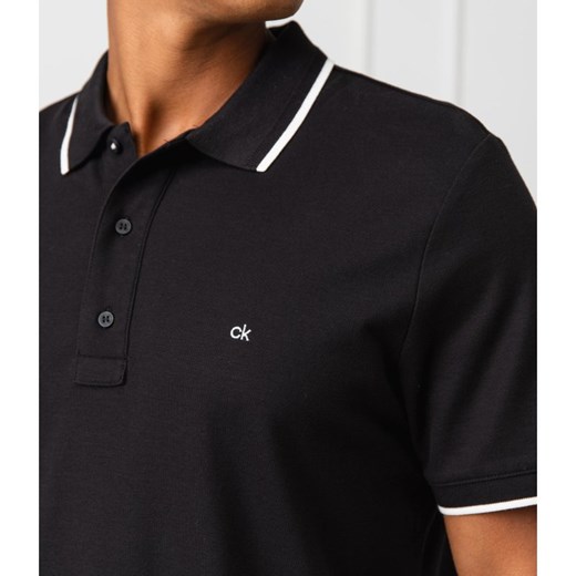 Czarny t-shirt męski Calvin Klein casual z krótkim rękawem 