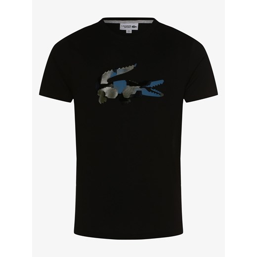 T-shirt męski Lacoste czarny z krótkim rękawem 
