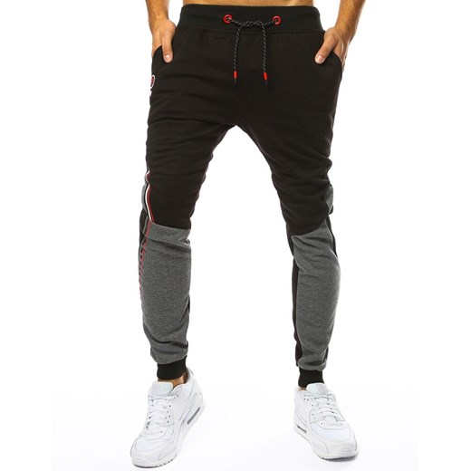 Spodnie męskie dresowe joggery czarne (ux2071)  Dstreet XXL  okazyjna cena 