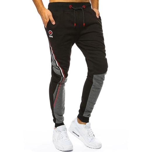 Spodnie męskie dresowe joggery czarne (ux2071) Dstreet  XXL okazyjna cena  
