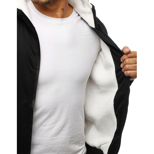Bluza męska rozpinana z kapturem czarna (bx4137)  Dstreet XL okazyjna cena  