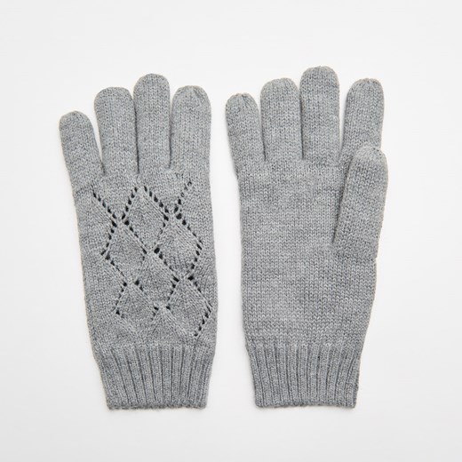 Cropp - Pięciopalczaste rękawiczki - Szary Cropp  One Size 