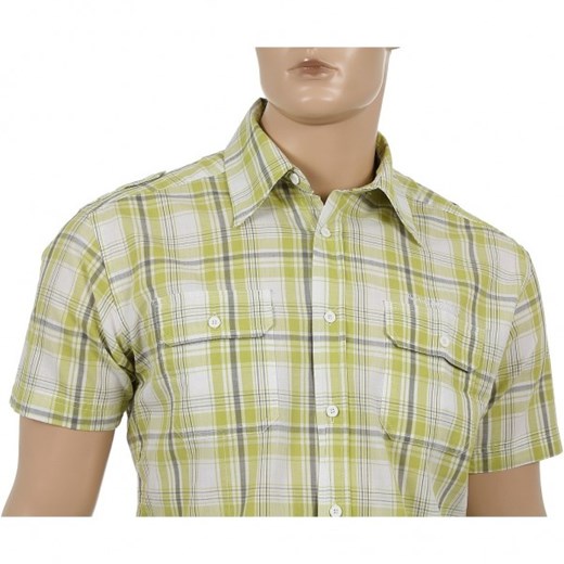 Koszula męska Clover zielona bawełniana 