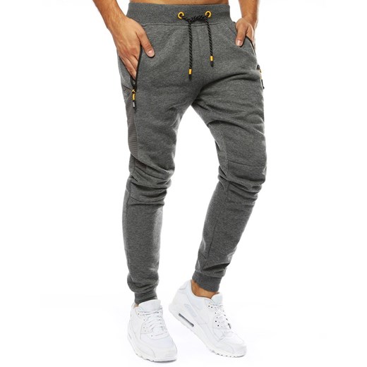 Spodnie męskie dresowe joggery antracytowe (ux2063) Dstreet  XL wyprzedaż  