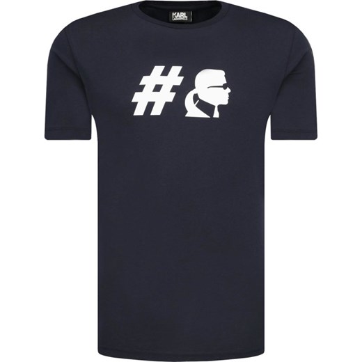 T-shirt męski Karl Lagerfeld młodzieżowy na wiosnę z krótkim rękawem 