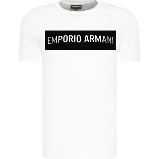 T-shirt męski biały Emporio Armani z krótkim rękawem 