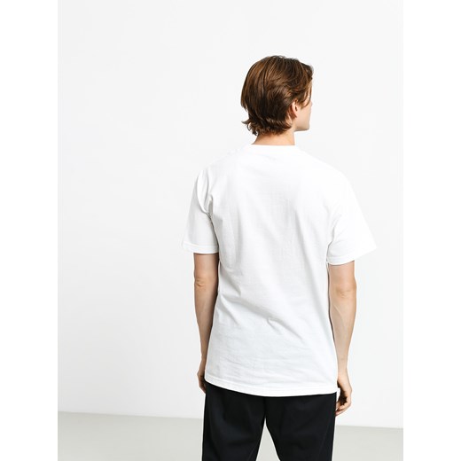 T-shirt męski Dgk biały z krótkimi rękawami 