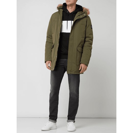 Bluza z kapturem i paskiem w kontrastowym kolorze  Calvin Klein XL Peek&Cloppenburg 