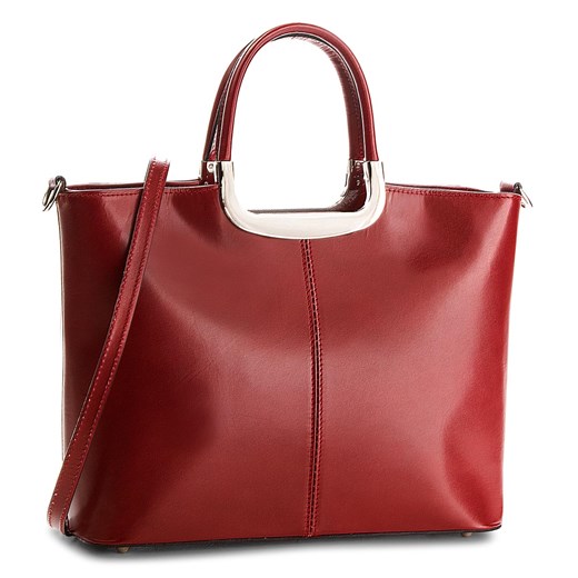 Czerwona shopper bag Creole do ręki matowa 