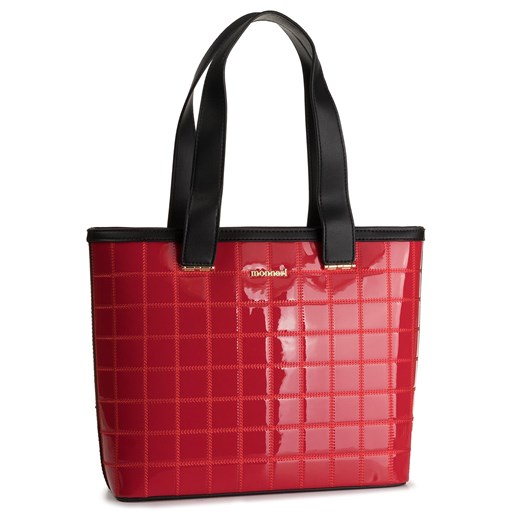 Shopper bag Monnari czerwona duża na ramię 