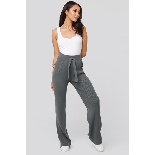 XLE the Label Greg Rib Knitted Pants - Grey  Xle The Label L NA-KD