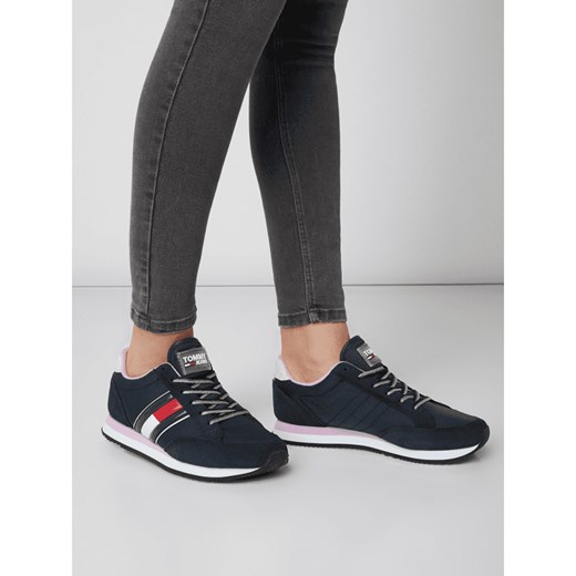 Buty sportowe damskie Tommy Jeans sneakersy w stylu młodzieżowym welurowe płaskie sznurowane bez wzorów 