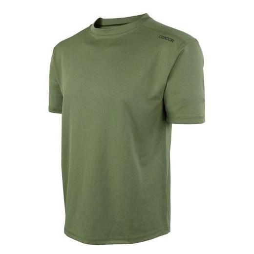 T-shirt męski Condor zielony casual wiosenny 