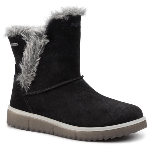 Buty zimowe dziecięce czarne Superfit bez zapięcia na zimę 