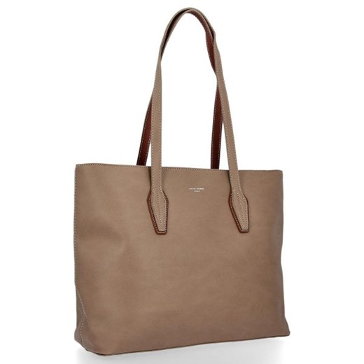 Shopper bag David Jones matowa bez dodatków na ramię duża 