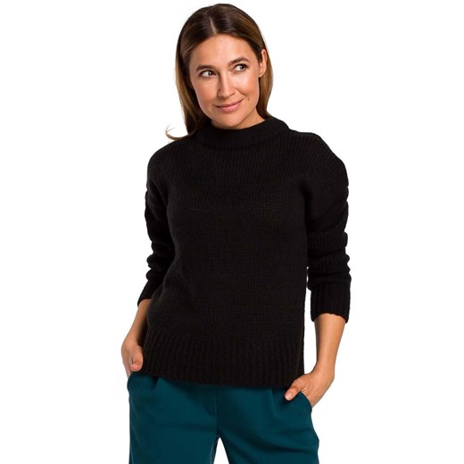 Czarny Klasyczny Sweter z Długim Rękawem  Moe L/XL Coco-fashion.pl 