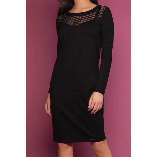 Sukienka Zaps Collection oversize'owa czarna z długimi rękawami mini luźna 