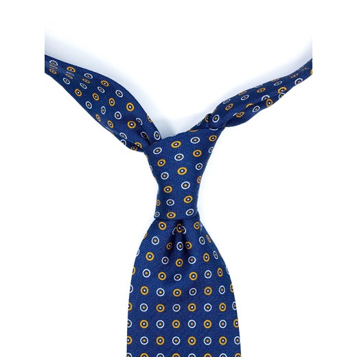 Krawat Niebieski Żółte Ring  4 Gentleman  