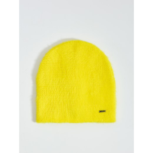 Mohito - Puszysta czapka beanie - Żółty Mohito  One Size 