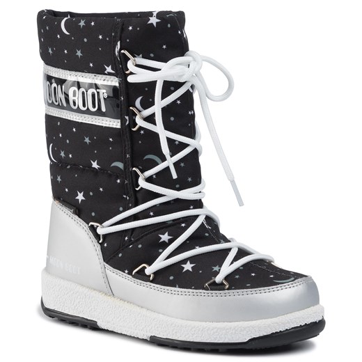 Śniegowce MOON BOOT - Jr Girl Q.Universe Wp 34052100001 M Silver/Black  Moon Boot 32 eobuwie.pl