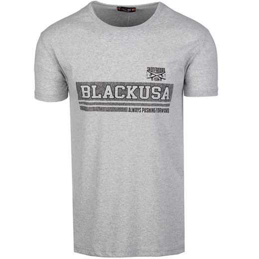 T-Shirt Męski Nadruk Black USA od Neidio TS72 Szary