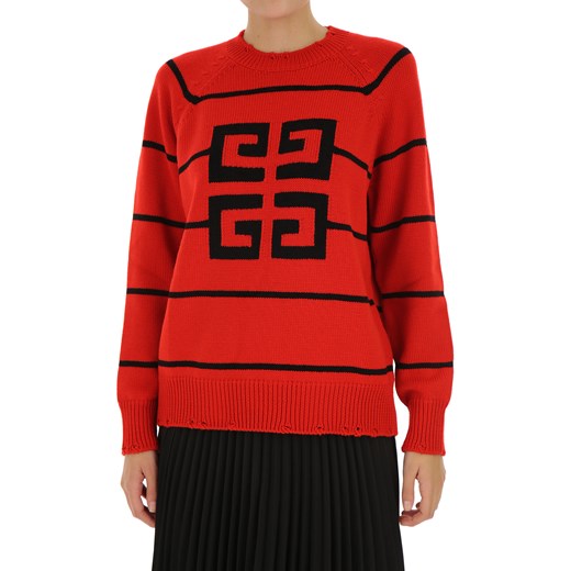 Givenchy Sweter dla Kobiet Na Wyprzedaży, czerwony, Bawełna, 2019, 38 40
