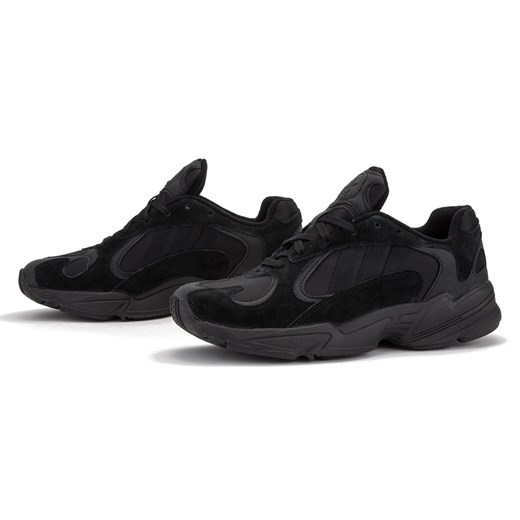 Buty sportowe męskie Adidas sznurowane czarne z nubuku 
