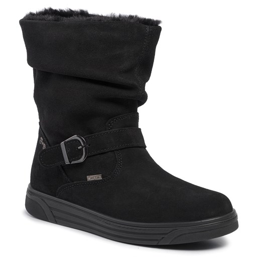 Czarne buty zimowe dziecięce Primigi na zimę gore-tex bez zapięcia 
