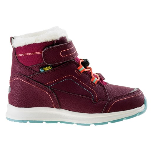 Buty zimowe dziecięce Bejo czerwone z polaru na rzepy 