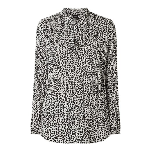 Bluzka damska S.oliver Black Label z długim rękawem z szyfonu w abstrakcyjnym wzorze 