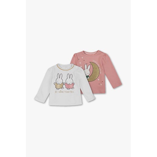 C&A Miffy-niemowlęca koszulka z długim rękawem-bawełna bio-2 szt., Biały, Rozmiar: 62 C&A  68 