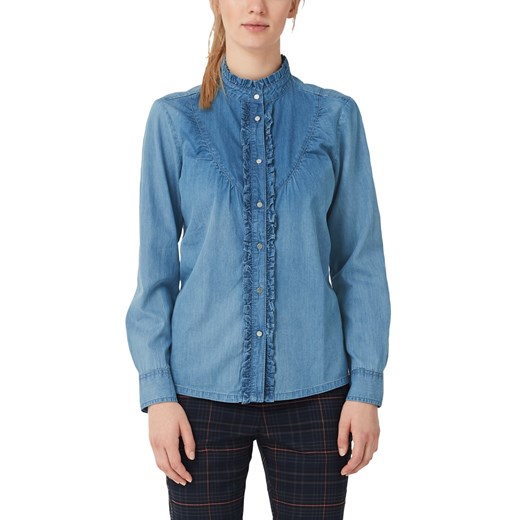 Koszula damska niebieska Q/s Designed By casualowa z długim rękawem 
