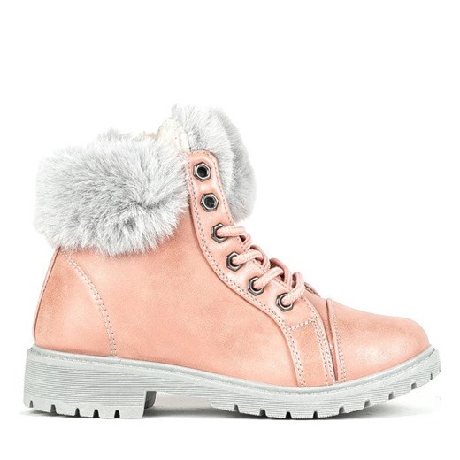 Różowe buty zimowe dziecięce Royalfashion.pl trapery 