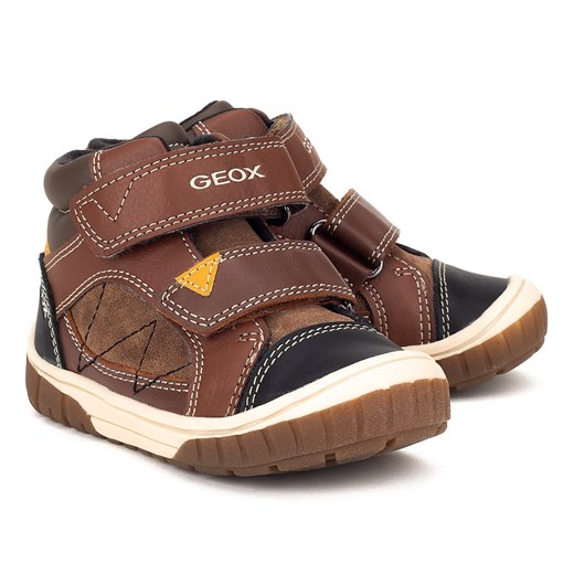 Buty zimowe dziecięce Geox bez wzorów trzewiki na rzepy 