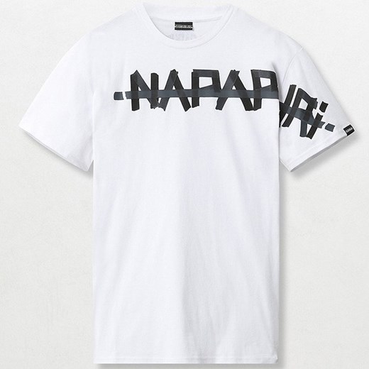 T-shirt męski Napapijri w stylu młodzieżowym z krótkim rękawem 